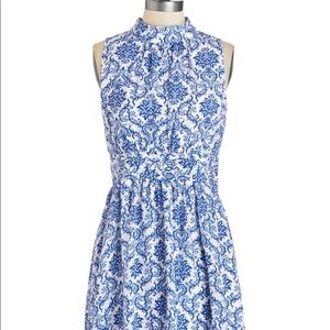Modcloth Windy City Dress in blue China XL
